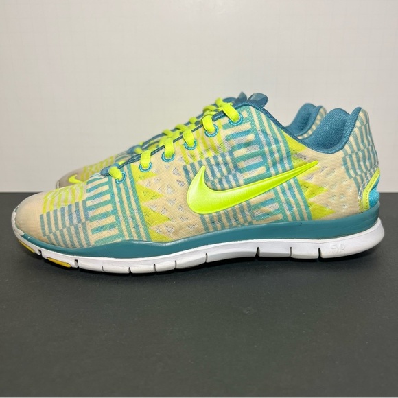 Womens NIKE Free 5.0 TR Fit 3 Aqua Blue Athletic Shoes / Size 7 - Picture 3 of 8